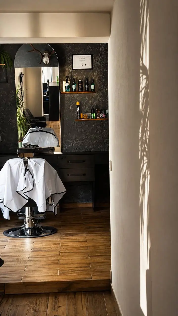 Barber křeslo v barbershopu Mr & Mrs Brno